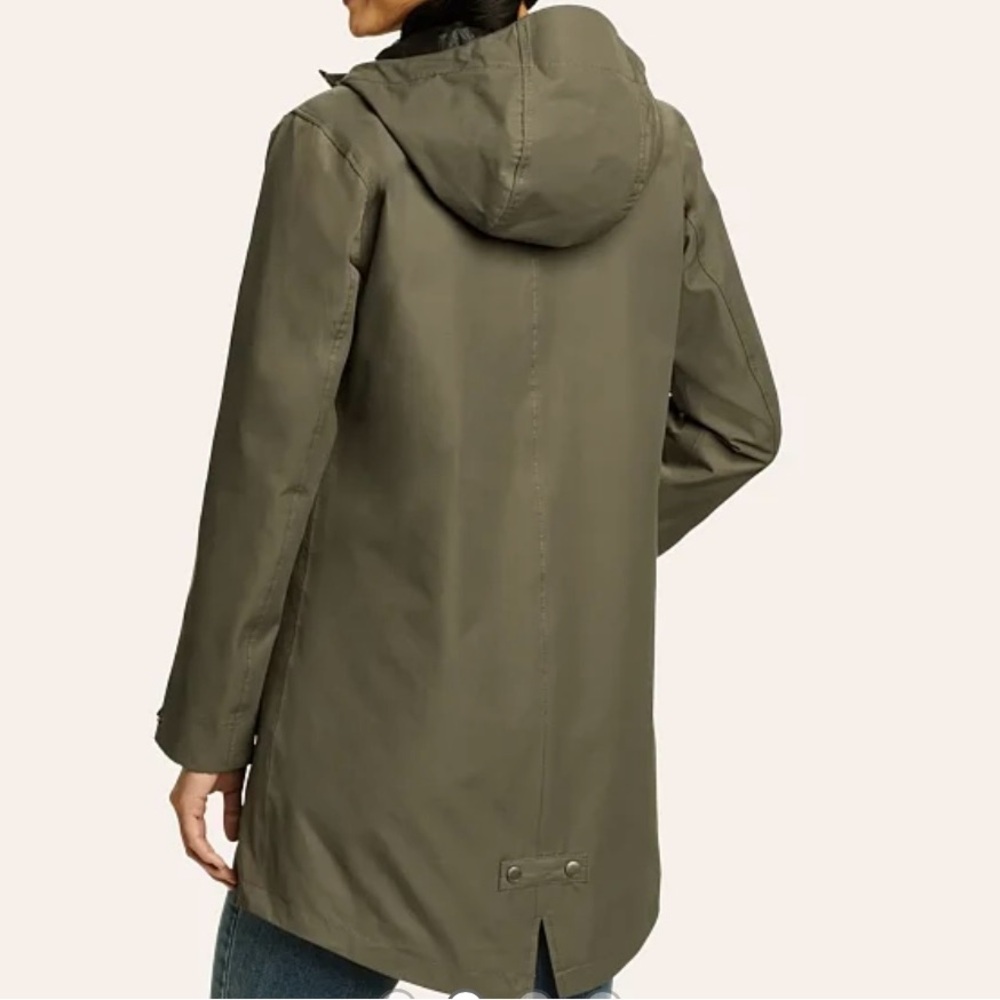 Eddie Bauer Women’s Charly Waterproof Rain Parka in the color Slate Green - Picture 2 of 3